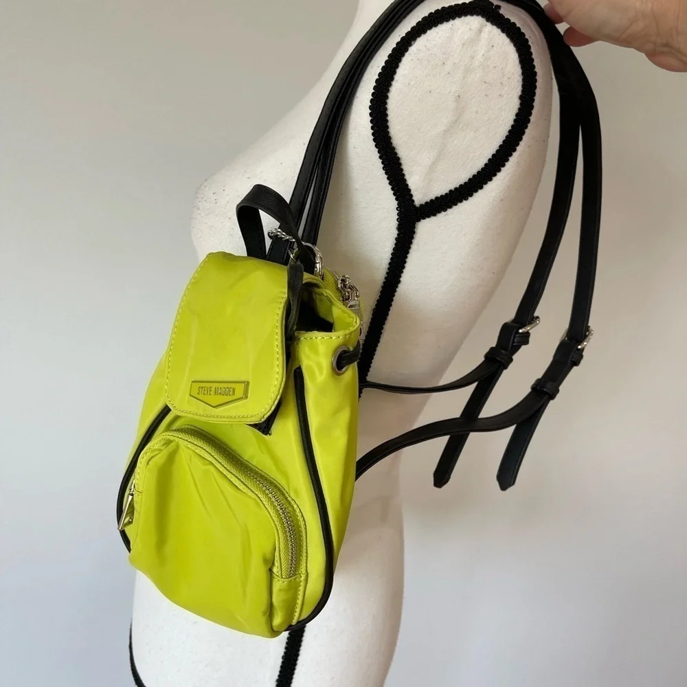 Steve Madden mini backpack with additional zippered coin ear buds pouch